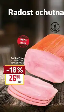 Billa Šunka Free z pultu lahůdek cena za 100g nabídka