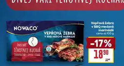 Billa Vepřová žebra v BBQ medové marinádě cena za 100g nabídka