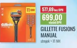 Ratio Gillette fusion5 manual strojek + 11 nh nabídka