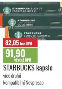 Ratio Starbucks kapsle kompatibilní nespresso nabídka