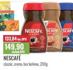 Ratio NESCAFÉ classic, crema, bez kofeinu nabídka