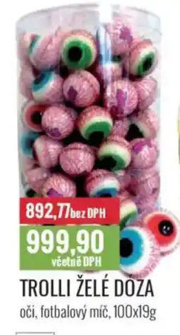 Ratio Trolli želé doza oči, fotbalový míč nabídka