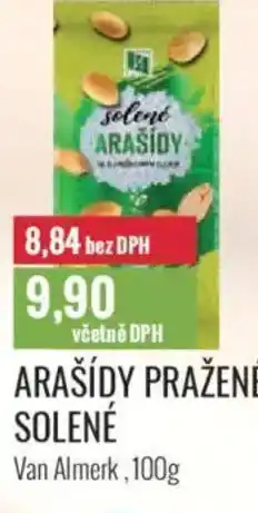 Ratio Arašídy pražené solené van almerk nabídka