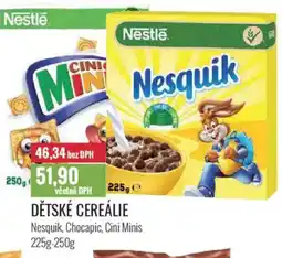 Ratio Dětské cereálie nesquik, chocapic, cini minis nabídka