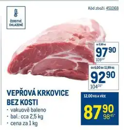Makro Vepřová krkovice bez kosti nabídka