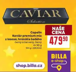 Billa Capelin Kaviár premium mix nabídka