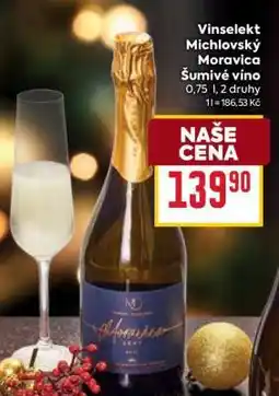 Billa Vinselekt Michlovský Moravica Šumivé víno nabídka