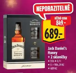 Albert Jack Daniel’s Honey + 2 skleničky nabídka