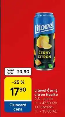 Tesco LITOVEL ČERNÝ CITRON NEALKO nabídka