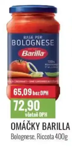 Ratio Omáčky barilla bolognese, riccota nabídka