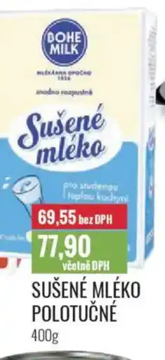 Ratio BOHE MILK Sušené mléko polotučné nabídka