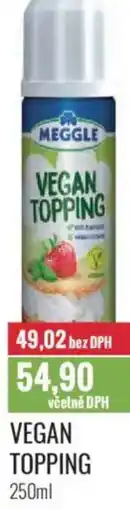 Ratio MEGGLE Vegan topping nabídka