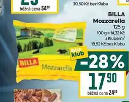 Billa BILLA Mozzarella 125 g nabídka