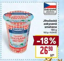 Billa Jihočeská zakysaná smetana 180 g nabídka