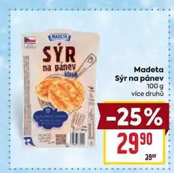 Billa Madeta Sýr na pánev 100g nabídka