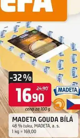 Trefa MADETA GOUDA BÍLÁ 48 % tuku, 100g nabídka