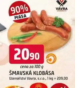Trefa ŠMAVSKÁ KLOBÁSA 100g nabídka