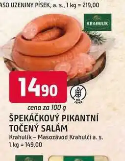 Trefa ŠPEKÁČKOVÝ PIKANTNÍ TOČENÝ SALÁM 100g nabídka