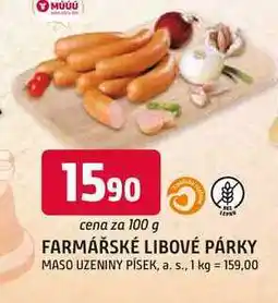 Trefa FARMÁŘSKÉ LIBOVÉ PÁRKY 100g nabídka