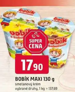 Trefa Bobík Maxi smetanový krém 130g, vybrané druhy nabídka