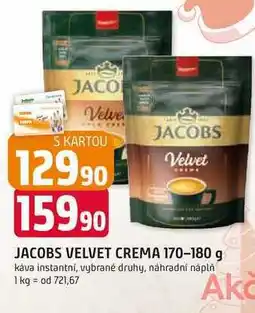 Trefa JJACOBS VELVET CREMA 170-180 g káva instantní, vybrané druhy nabídka