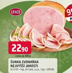Trefa Le & Co Šunka zvonařka nejvyšší jakosti 100g nabídka