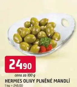 Trefa HERMES OLIVY PLNĚNÉ MANDLÍ 100 g nabídka