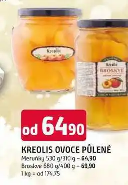 Trefa KREOLIS OVOCE PŮLENÉ Meruňky 530 g/310 g nabídka