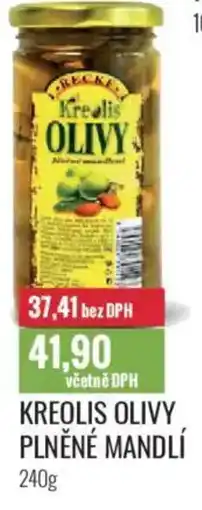 Ratio Kreolis olivy plněné mandlí nabídka