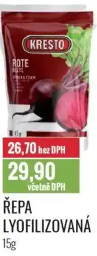 Ratio KRESTO Řepa lyofilizovaná nabídka