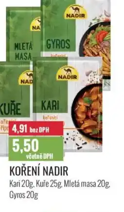 Ratio Koření nadir nabídka