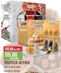 Ratio Triopack mlýnek pepř & sůl & chilli, Kouzelné mlýnky nabídka