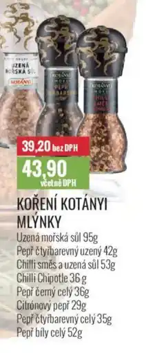 Ratio Koření kotányi mlýnky nabídka