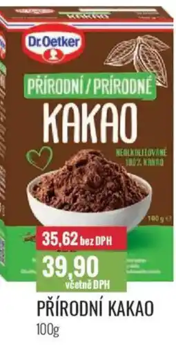Ratio Dr.Oetker Přírodní kakao nabídka