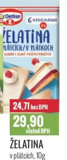 Ratio Dr.Oetker Želatina v plátcích nabídka