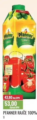 Ratio Pfanner rajče 100% nabídka