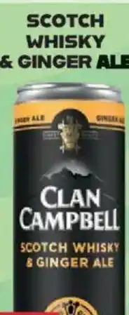 Ratio CLAN CAMPBELL Scotch whisky & ginger ale gin nabídka