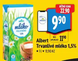 Albert Albert Trvanlivé mléko 1,5% nabídka