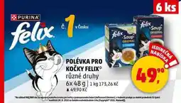 Penny Market POLÉVKA PRO KOČKY FELIX, 6x 48 g nabídka