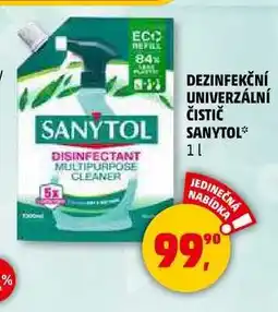Penny Market DEZINFEKČNÍ UNIVERZÁLNÍ ČISTIČ SANYTOL, 1 l nabídka