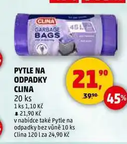 Penny Market PYTLE NA ODPADKY CLINA, 20 ks nabídka