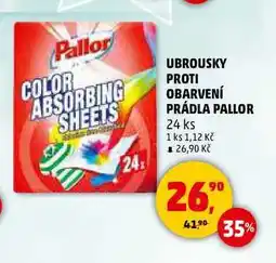 Penny Market UBROUSKY PROTI OBARVENÍ PRÁDLA PALLOR, 24 ks nabídka