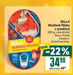 Billa BILLA Sleďové filety v omáčce 200 g nabídka