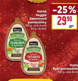 Billa Hamé Veggie Zeleninové pomazánky 105 g nabídka