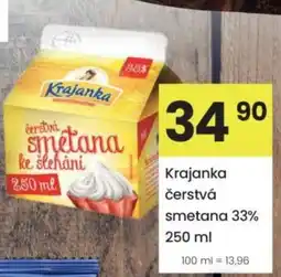 Kubík potraviny Krajanka čerstvá smetana 33% nabídka