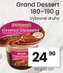 Kubík potraviny Ehrmann Grand Dessert nabídka