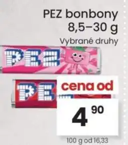 Kubík potraviny PEZ bonbony nabídka