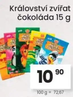 Kubík potraviny Království zvířat čokoláda nabídka