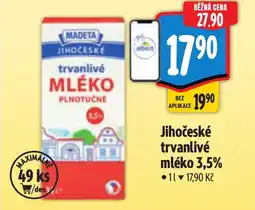 Albert MADETA Jihočeské trvanlivé mléko 3,5% nabídka