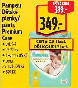 Albert Pampers Dětské plenky/ pants Premium Care nabídka